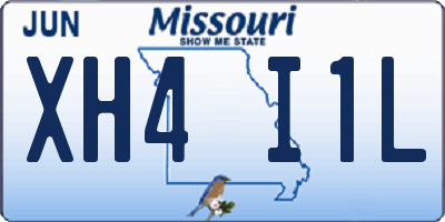 MO license plate XH4I1L