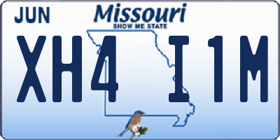 MO license plate XH4I1M