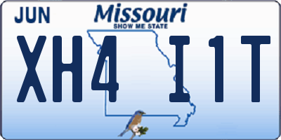 MO license plate XH4I1T