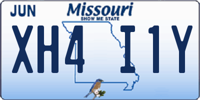 MO license plate XH4I1Y