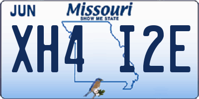 MO license plate XH4I2E