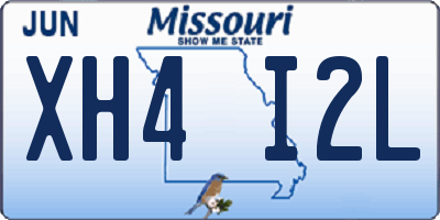 MO license plate XH4I2L