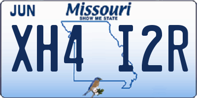 MO license plate XH4I2R