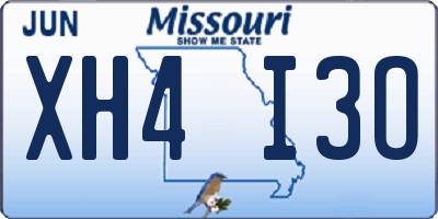 MO license plate XH4I3O