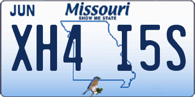 MO license plate XH4I5S