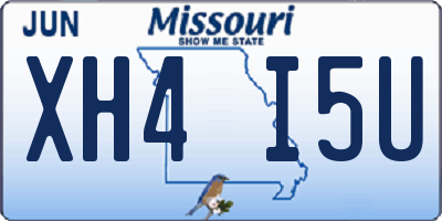 MO license plate XH4I5U