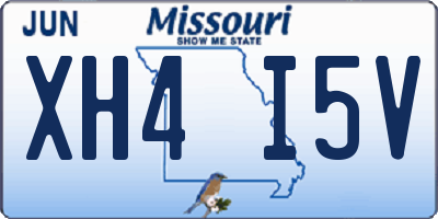 MO license plate XH4I5V
