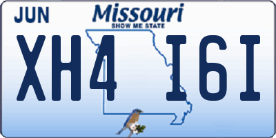MO license plate XH4I6I