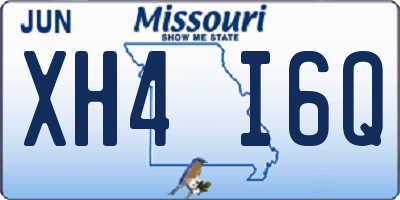 MO license plate XH4I6Q