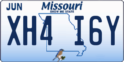 MO license plate XH4I6Y