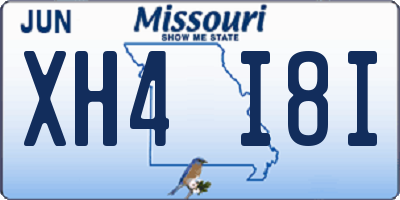 MO license plate XH4I8I