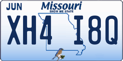MO license plate XH4I8Q