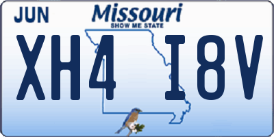 MO license plate XH4I8V