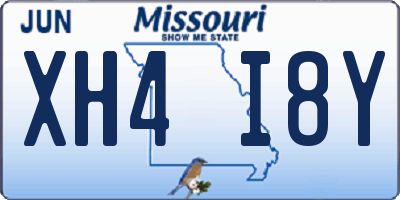 MO license plate XH4I8Y