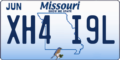MO license plate XH4I9L