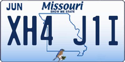 MO license plate XH4J1I