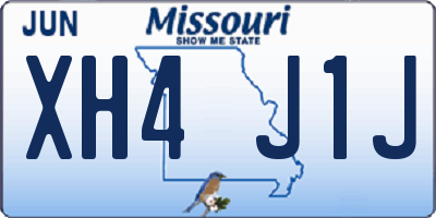 MO license plate XH4J1J