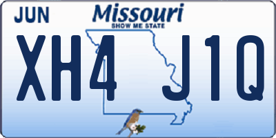 MO license plate XH4J1Q
