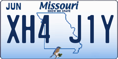 MO license plate XH4J1Y
