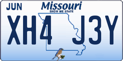 MO license plate XH4J3Y
