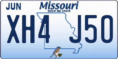MO license plate XH4J5O