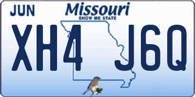 MO license plate XH4J6Q