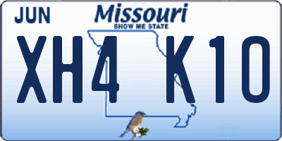 MO license plate XH4K1O
