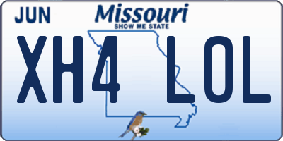 MO license plate XH4L0L