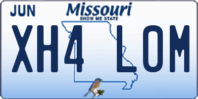 MO license plate XH4L0M