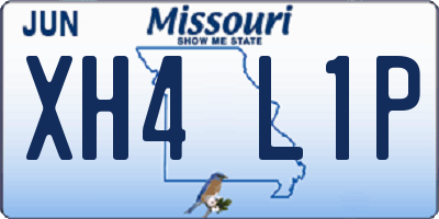 MO license plate XH4L1P