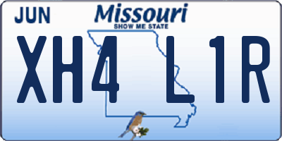 MO license plate XH4L1R