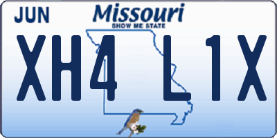 MO license plate XH4L1X