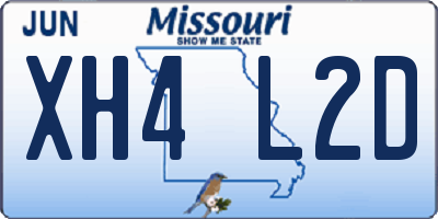 MO license plate XH4L2D