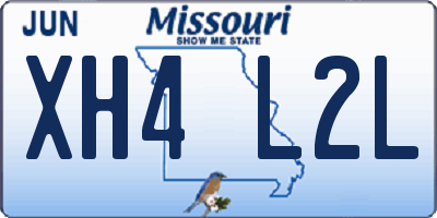 MO license plate XH4L2L