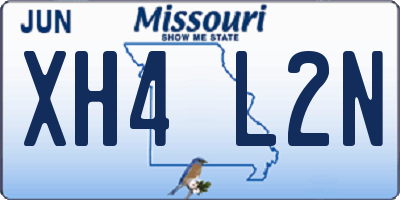 MO license plate XH4L2N