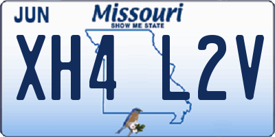 MO license plate XH4L2V