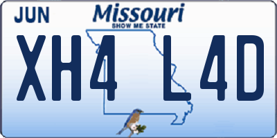 MO license plate XH4L4D