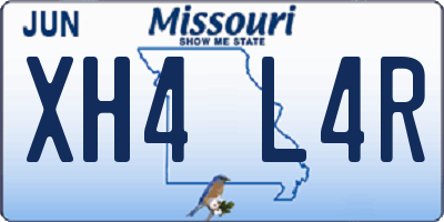 MO license plate XH4L4R