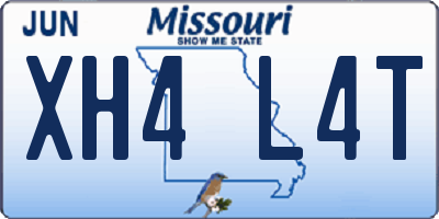 MO license plate XH4L4T
