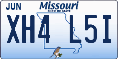 MO license plate XH4L5I