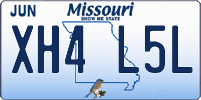 MO license plate XH4L5L