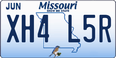 MO license plate XH4L5R