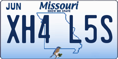 MO license plate XH4L5S