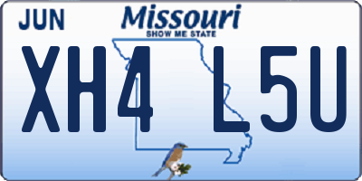 MO license plate XH4L5U