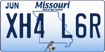 MO license plate XH4L6R