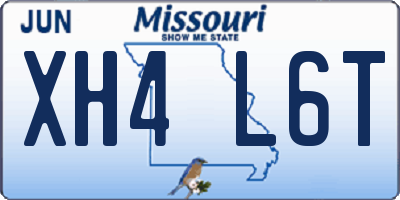 MO license plate XH4L6T