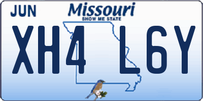 MO license plate XH4L6Y