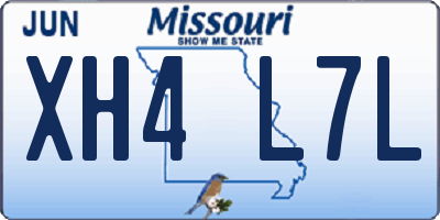 MO license plate XH4L7L