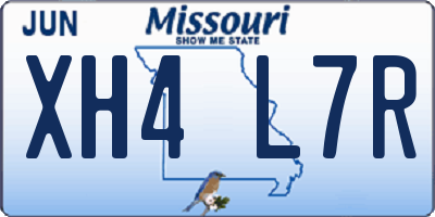 MO license plate XH4L7R