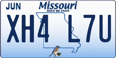 MO license plate XH4L7U